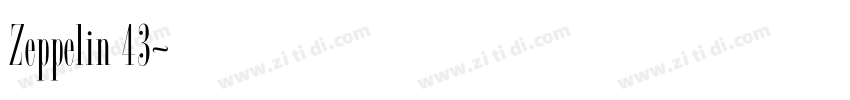 Zeppelin 43字体转换